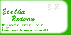 etelka radvan business card